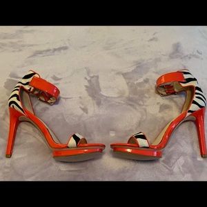 Coral Patent Leather Calvin Klein Stilettos